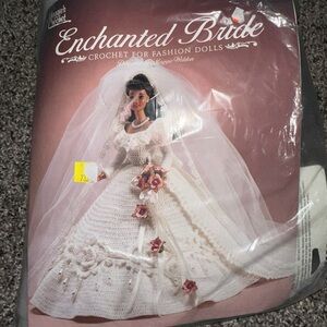Vintage Enchanted Bride Crochet Kit Fashion Doll Wedding Gown Complete